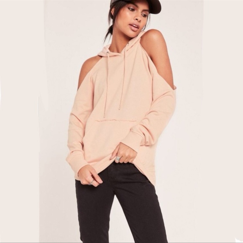 Splendid Cold Shoulder Hoodie Sweatshirt